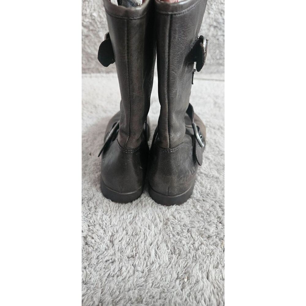 Ugg Boots Womens Sz 5 Frances Brown Leather Ankle 2 Buckle‎ Pull On Booties - Picture 3 of 7